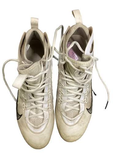 Used Nike LAX Cleats Mens White Senior 10.5 11613-S000175784