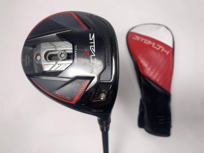 TaylorMade Stealth 2 Plus 3 Fairway Wood 15*  Kai'li Red 75g Stiff Mens RH HC