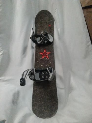 Unisex Sims Snowboard All Mountain With Bindings Medium Flex Directional (Used)