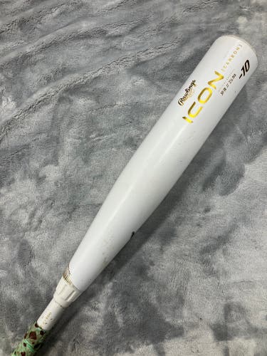 2024 Rawlings Icon Composite Bat USSSA Certified (-10) Composite 20 oz 30" (Used)