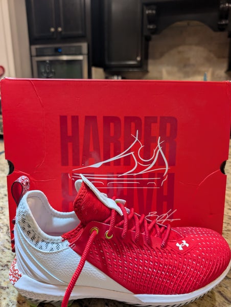 Red Under Armour Harper Men's Size M 10.5 Adult Low Top Metal (New)