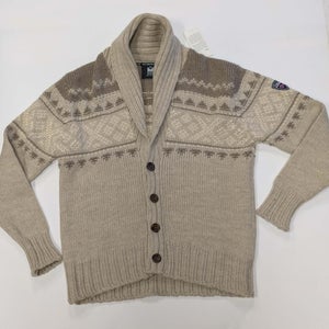 Vintage Dale of Norway Men's Wool Knit Cardigan Sweater Heritage Grandpa size LARGE