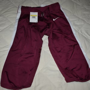 NEW - Nike Vapor Pro Football Game Pant, Maroon / White, Small