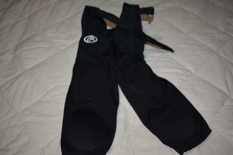 Rawlings 1500 Integrated Football Game Pants, Black, Youth Small