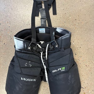 Black Senior Small Vaughn SLR 3 Pro Hockey Goalie Pants (Used)