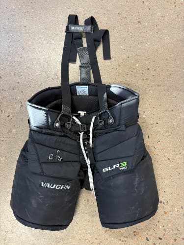 Black Senior Small Vaughn SLR 3 Pro Hockey Goalie Pants (Used)