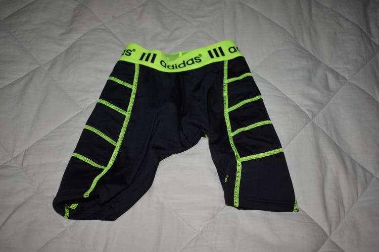 Adidas Climalite Compression Sliding Shorts with cup pocket, Black, Youth XS