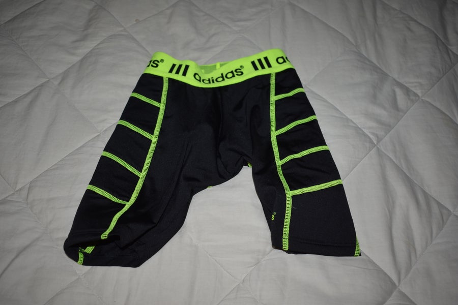 Adidas Climalite Compression Sliding Shorts with cup pocket, Black, Youth XS