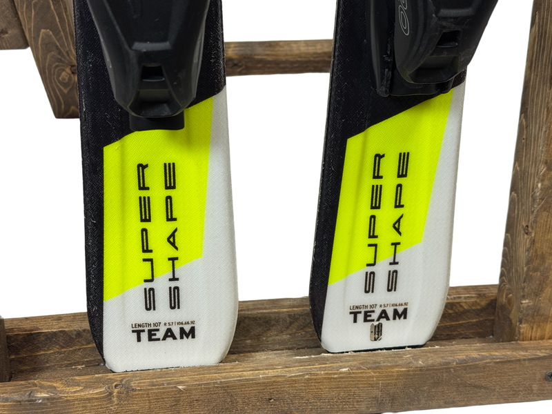 107cm Head Super Shape Team Skis w/ Tyrolia Sympro 4.5 Bindings