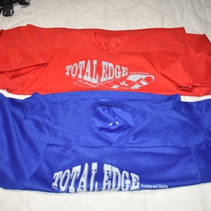 CCM Red and Blue Hockey Jerseys #19, AL and AXL