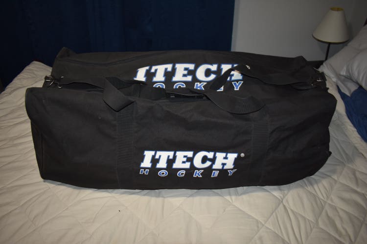 Itech Hockey Player Equipment Bag, Black/Blue, 40x16x16 - Great Condition!