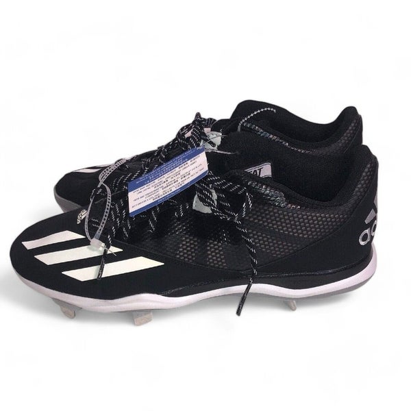 Adidas Dual Threat 2 Baseball Cleats 'Black Silver Metallic' F37751 Mens Sz 13