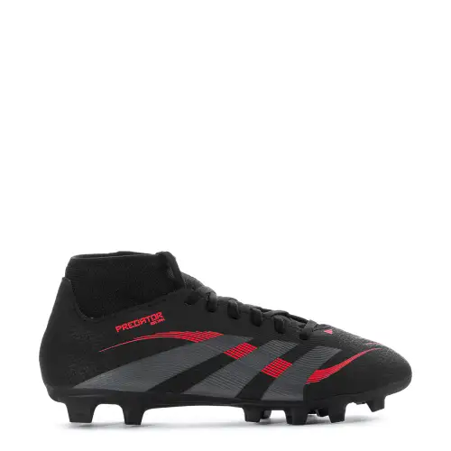 Adidas Predator Club Sock Cleats FG/MG Black Red Soccer Shoes Size 4.5 JP9803
