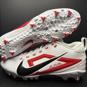 Nike Alpha Menace Football Cleats White Red FZ7703-100 Mens Size 12.5 NEW