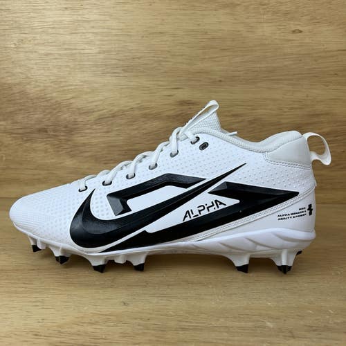 Nike Alpha Menace 4 Football Cleats HM8435-100 White Black Mens Size 15 NEW