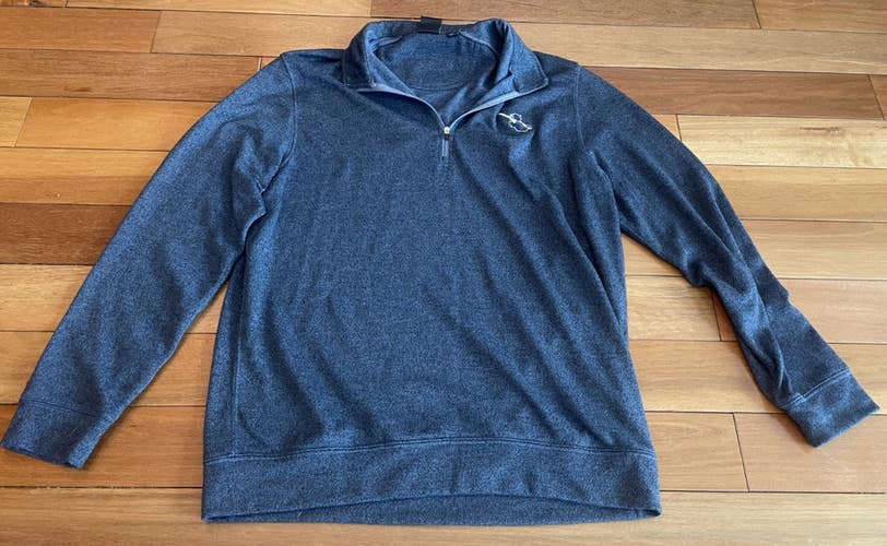 Dunning Liberty Hill Golf Mens L Large Blue 1/4 Zip Pullover Jacket Long Sleeve