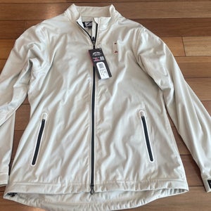 NEW Sun Mountain RFX Jacket Womens Large Khaki Full Zip Waterproof Stretch Golf