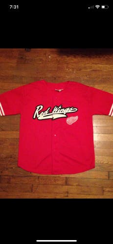 Detroit Red Wings Baseball Jersey Steve Yzerman
