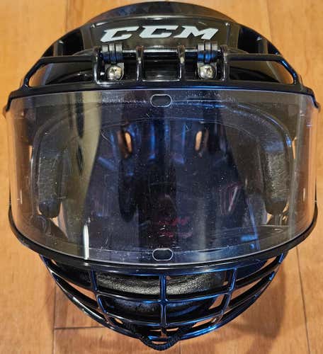 CCM Vector 06 Senior Medium Hockey Helmet + Avision Ahead Visor & Cage Combo (Used)