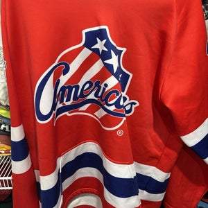 Men’s Rochester Americans Red Hoodie Bench Clearers Brand Size XL