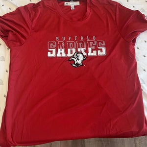 Men’s Adidas Buffalo Sabres Red Throwback Logo Shirt XL