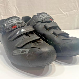 SiDi Alba 2 Black Leather-Feel Coiler Carbon Sole Road Shoes EU 45.5 US 11 GREAT