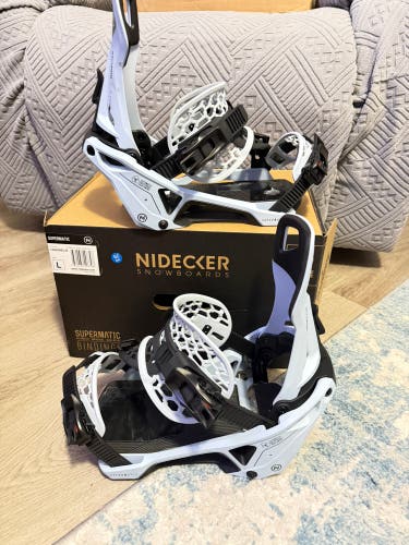 Large Nidecker SUPERMATIC Snowboard Bindings All Mountain (New)