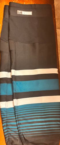 San Jose sharks Cali fin pro stock socks (large) fanatics