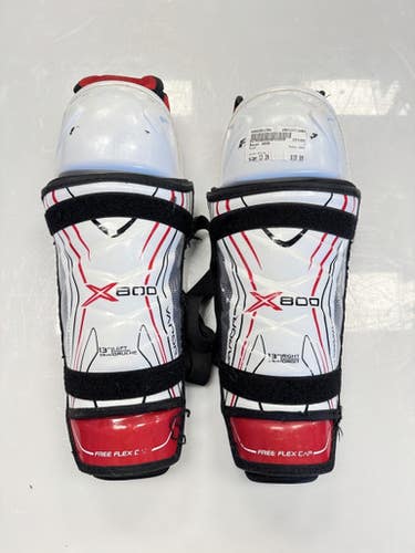 Used Bauer X800 Intermediate Shin Guards White 13" 11860-S000303746