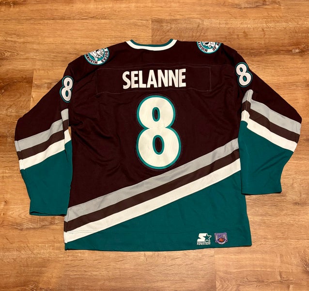 Starter Teemu Selanne Anaheim Mighty Ducks Jersey (XL)