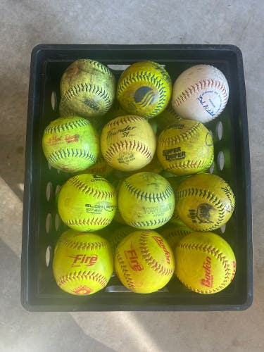 Mens Slowpitch Softballs (3 Dozen) (Used)