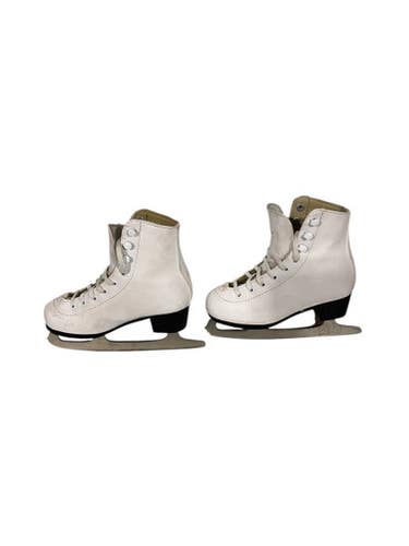Used American Athletic FIGURE SKATES Girls Softboot Skate White Youth 13.0 11847-S000032430