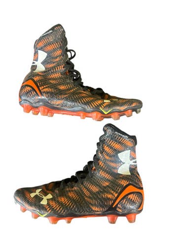 Used Under Armour Adult FB Cleats Black/Orange/White Senior 8 11873-S000222702
