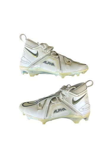 Used Nike ALPHA Adult FB Cleats White Senior 7.5 11873-S000228440