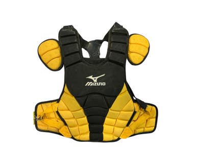 Used Mizuno SAMURAI Catchers Chest Protector Black And Yellow Youth 11873-S000229723