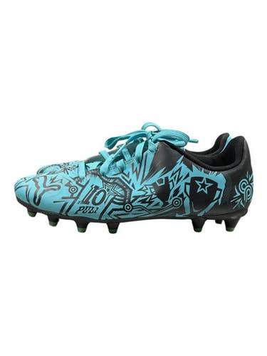 Used Puma Soccer Cleats Black And Carolina Blue Junior 03.5 11847-S000032403