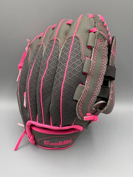 Franklin Girls Youth Baseball Softball Glove Pink Gray Infinite Web ...