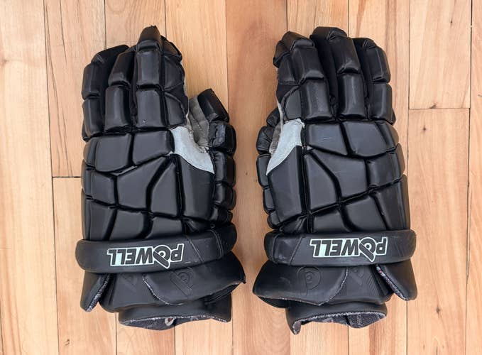 Powell Lacrosse Gloves, Black, large 13"