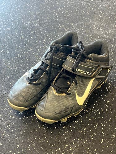 Used Nike FORCE TROUT 7 BB/SB Cleats Grey Junior 05.5 11849-S000036055
