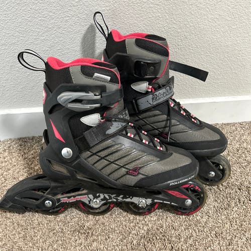 Rollerblade Zetrablade Women's Inline Skates Fitness Black Pink Size US 9
