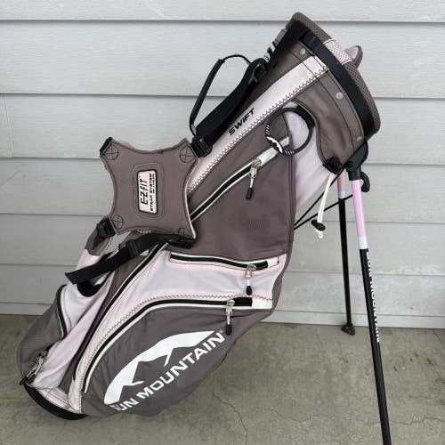 Sun Mountain Swift Golf Stand Bag Lightweight Carry Dual Strap White Pink Gray