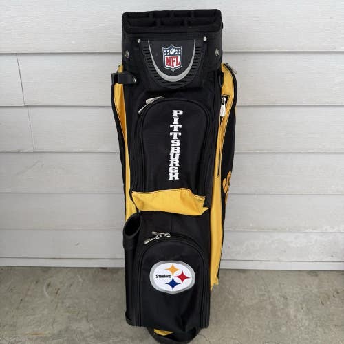 Wilson NFL Pittsburgh Steelers Golf Bag Yellow Black 14 Way Dividers