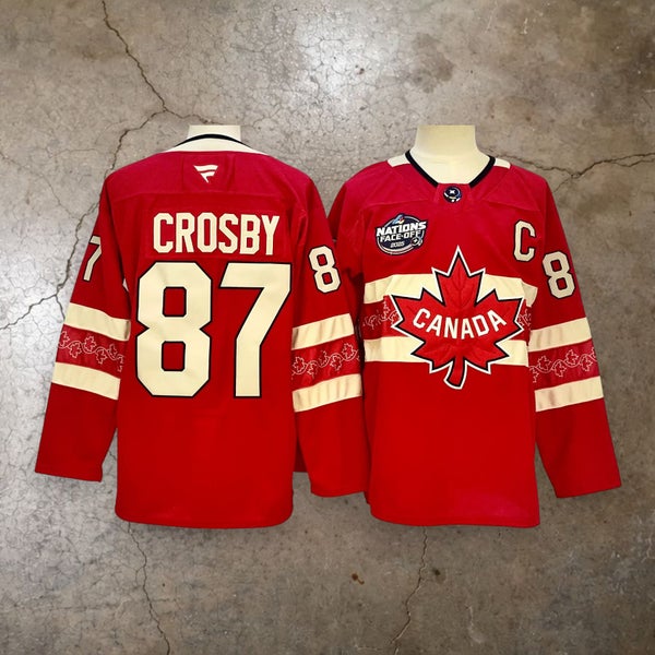 Men’s Team Canada Sidney Crosby #87 Red Four Nations Hockey Replica Jersey