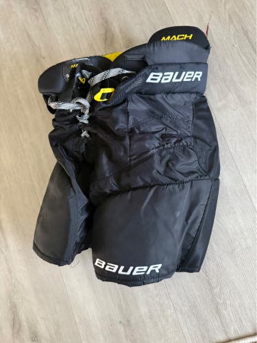 Bauer Supreme Mach Hockey Pants – Youth Large – Black – Very Good