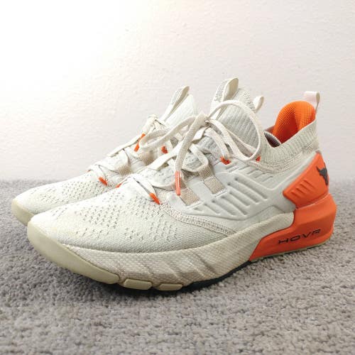 Under Armour Project Rock 3 Summit White Rogue Orange Womens 9.5 Training Shoes