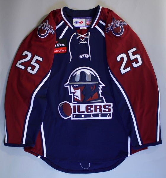 Tulsa Oilers, 56, Vincent Marleau, AK, Game Worn, blue, no COA