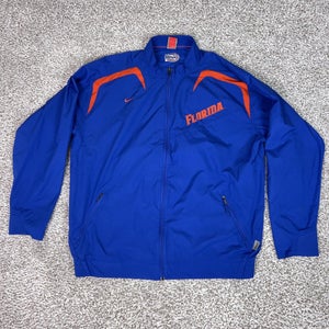 Florida Gators Jacket Mens XL Blue NCAA Nike Fit Storm Windbreaker Team Issued