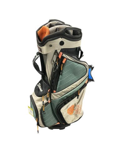 Used Titleist ORANGE/GREEN STAND BAG Mens Stand Bag Black And Silver 11834-S000045302