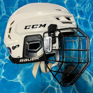 White Small CCM Tacks 310 Helmet (Used)