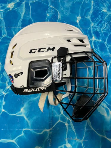 White Small CCM Tacks 310 Helmet (Used)
